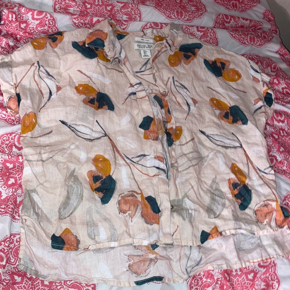 Rachel Zoe flannel button down.